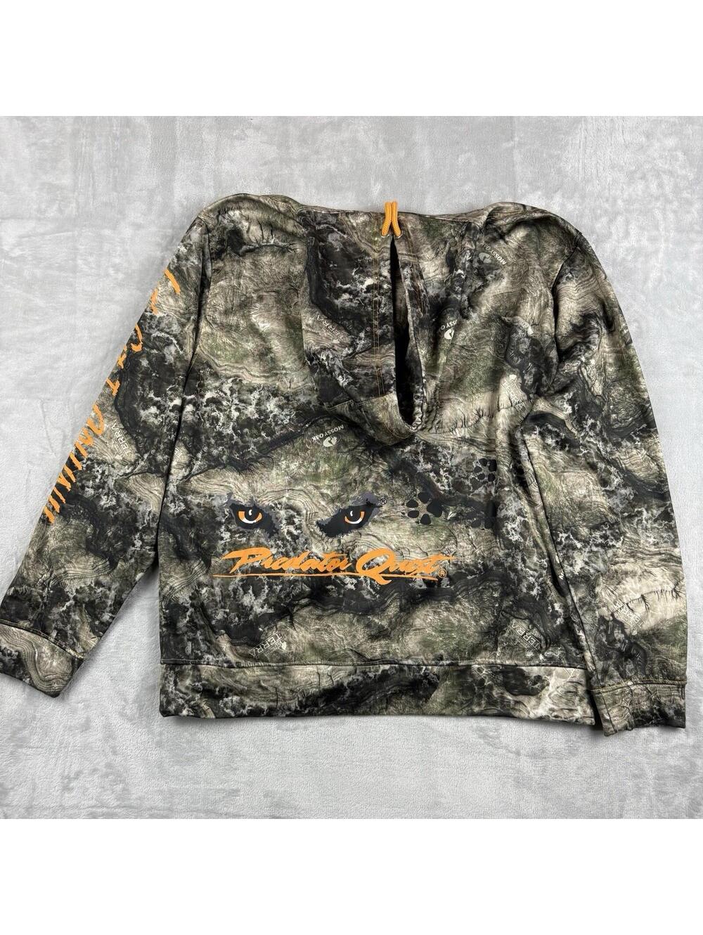 Predator Quest Wolf Eyes Camo Hunting Hoodie Men L Shield Series Blocker Outdoor - Picture 2 of 9